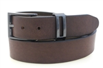 American Made medium brown Leather belt for men with metal loop
