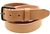 Made in USA Tan Harness Leather Belt Raw Burnished Edge