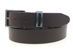 American Made chestnut Leather belt for men with metal loop