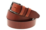 Made In USA Tan Oiled Latigo Leather Belt With Double Loop