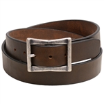 Made in USA Re-Tanned Olive Belt Square Center Bar Buckle