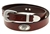 Chestnut Bridle Leather belt With Large Mouth Bass Antique Silver Finish Concho and an Antique Silver Finish Buckle.