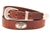 Hot Dipped Tan Harness Leather belt With Large Mouth Bass Antique Silver Finish Concho and an Antique Silver Finish Buckle.
