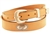 Tan Harness Leather belt With Large Mouth Bass Antique Silver Finish Concho and an Antique Silver Finish Buckle.