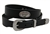 Black Latigo Leather belt With Large Mouth Bass Antique Silver Finish Concho and an Antique Silver Finish Buckle.
