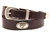 Chestnut Oil Tanned Latigo Leather belt With Large Mouth Bass Antique Silver Finish Concho and a 3 piece Antique Silver Finish Buckle Set.