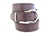 American Made Dark Brown Leather belt horseshoe buckle set