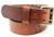 Made in USA Hot Dipped Tan Harness Leather Belt Double hole with an Old Brass Finish Roller Buckle