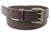 Made in USA Sunset Brown Basket Weave Harness Leather Belt Double Prong with an Old Brass Finish Roller Buckle