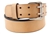 Made in USA Tan Harness Leather Belt Double Prong with an Old Silver Finish Roller Buckle