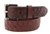 American Made Burgundy Leather belt With Skull Embossing