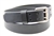 Black Bridle Double Hole Leather Belt With An Old Silver Finish Roller Buckle Hand Crafted Made In USA