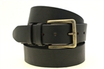 American Made Black Leather belt for men with brass buckle