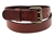 Chestnut Bridle Double Hole Leather Belt With An Old Brass Finish Roller Buckle Hand Crafted Made In USA