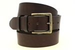American Made Dark Brown Leather belt for men with brass buckle