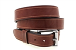 American Made Medium Brown Bridle Leather belt With saddle groove