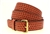 American Made Chestnut Leather belt for men basket weave