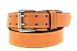 American Made Tan Leather belt for men saddle groove
