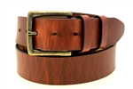 Made in USA hot dipped tan Harness leather belt with brass buckle
