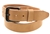 Made in USA Tan Harness Leather Belt Raw Burnished Edge Wide Loop