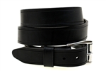 American Made Black Leather belt With saddle groove