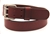 Made In USA Burgundy Latigo Double Hole Leather Belt With An Old Silver Finish Roller Buckle