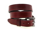 American Made Burgundy Leather belt With saddle groove