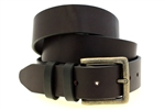 Made in USA Dark Brown Latigo Leather Belt Single Hole