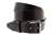 Made In USA medium brown Oiled Latigo Leather Belt With Black Nickel Buckle