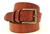 American Made light brown Leather belt for men with double loop