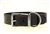 American Made black Bridle leather dog collar contrast groove
