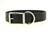 American Made black Bridle leather dog collar skull embossing