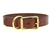 American Made light brown Bridle leather dog collar solid brass buckle