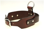 American Made chestnut Show Harness agitation dog collar with handle and d ring