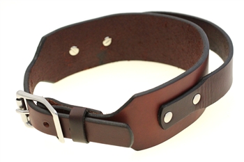 American Made chestnut Show Harness agitation dog collar with handle