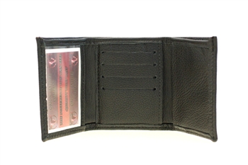 American Made men's trifold wallet top grain leather