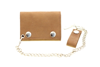 American Made men's biker wallet pull-up leather
