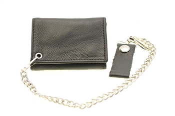 American Made men's biker wallet top grain leather