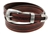 American Made Tapered Chestnut Leather belt With Embossing And 3-piece buckle set
