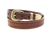 Chestnut bridle belt Tapered Domed And Embossed