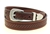 Chestnut bridle belt Tapered Domed And Embossed