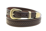 Havana bridle belt Tapered Domed And Embossed