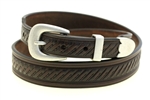 Havana bridle belt Tapered Domed And Embossed