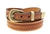 London tan bridle belt Tapered Domed And Embossed