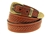Chestnut English bridle belt Tapered Domed And Embossed