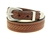 Medium Brown English bridle belt Tapered Domed And Embossed