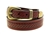 Burgundy Latigo belt Tapered Domed And Embossed