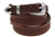 American Made Tapered Medium Brown Leather belt With Embossing And 3-piece buckle set