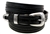American Made Tapered Black Leather belt With Embossing And 3-piece buckle set
