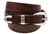American Made Tapered Medium Brown Leather belt With Embossing And 3-piece buckle set